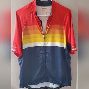 Giro Red and Blue Striped Cycling Jersey.Sz XXL